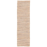 Jaipur Living Canterbury Natural Solid Tan/ Navy Runner Rug (2'6"X9')