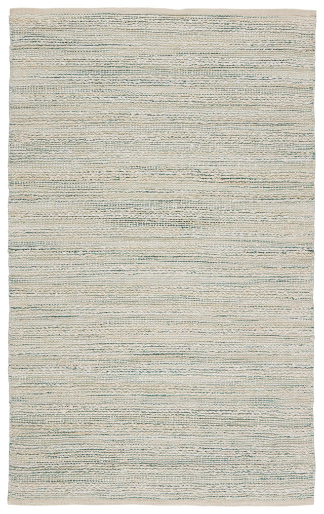 Jaipur Living Himalaya Canterbury Stripes White / Turquoise 2'6" x 4' Rug