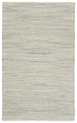 Jaipur Living Canterbury Natural Striped White/ Turquoise Area Rug (9'X12')