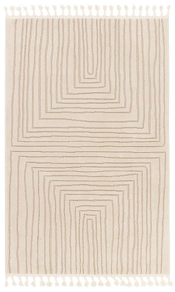 Vibe By Jaipur Living Fantana Striped Ivory/ Beige Area Rug (7'6"X10')