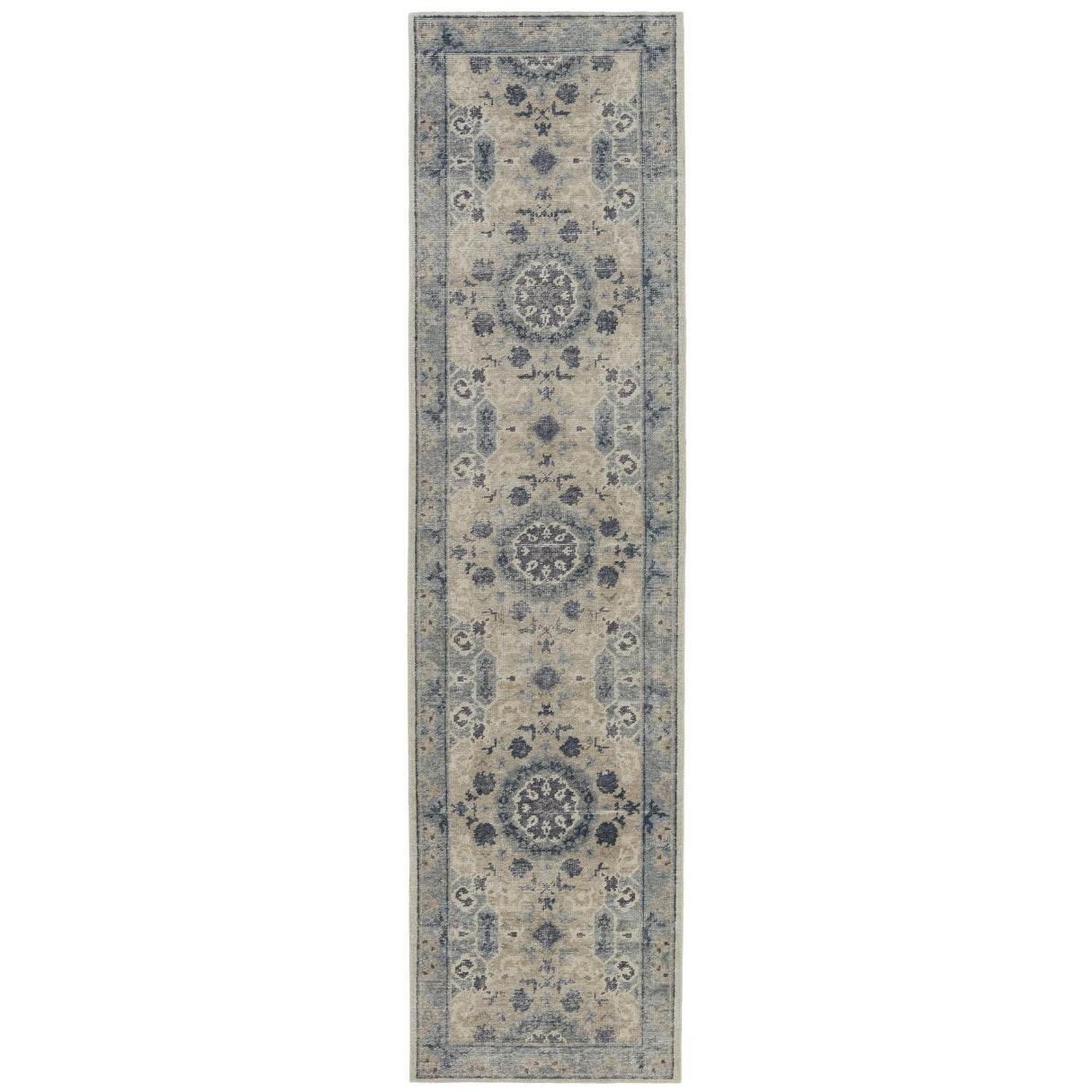 Jaipur Living Kai Modify Medallion Blue / Light Gray 3' x 12' Rug