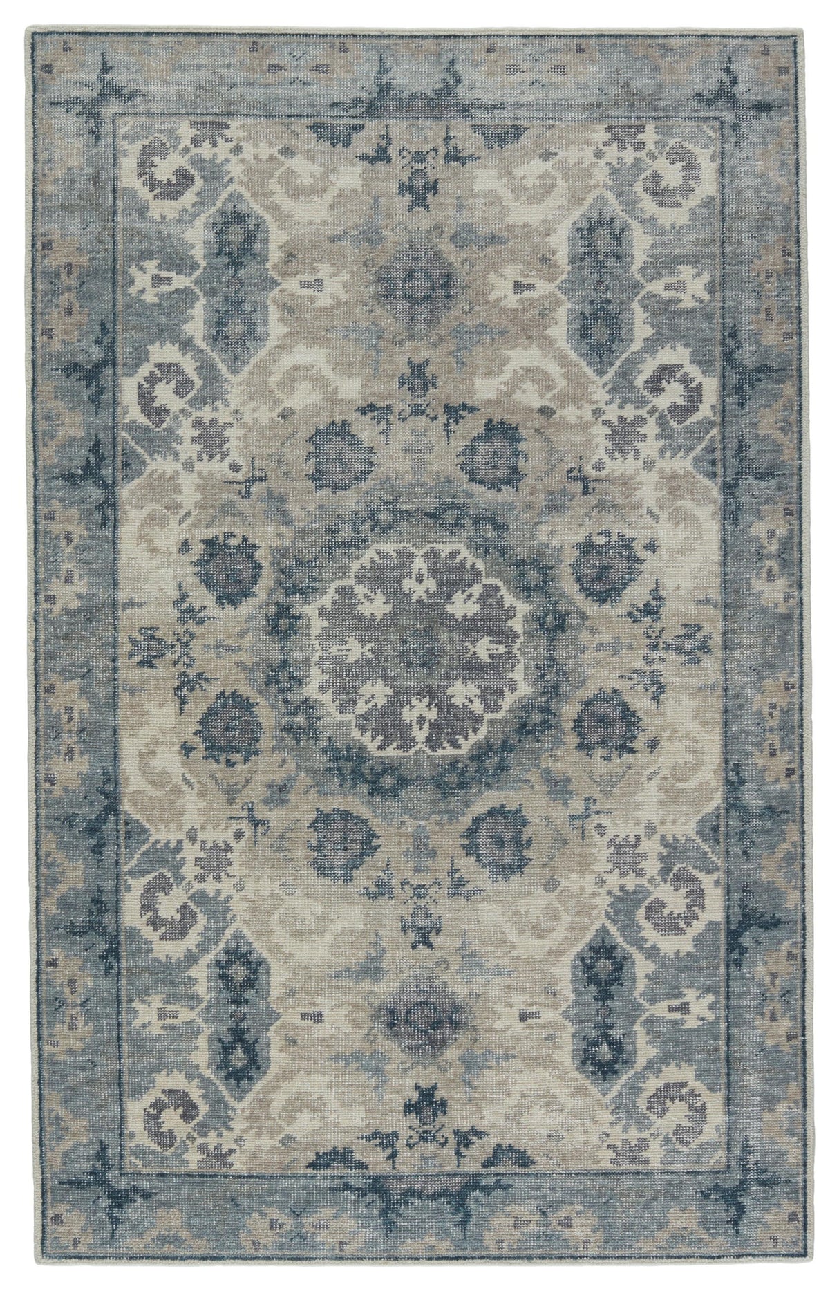 Jaipur Living Modify Hand-Knotted Medallion Blue/ Light Gray Area Rug (5'X8')