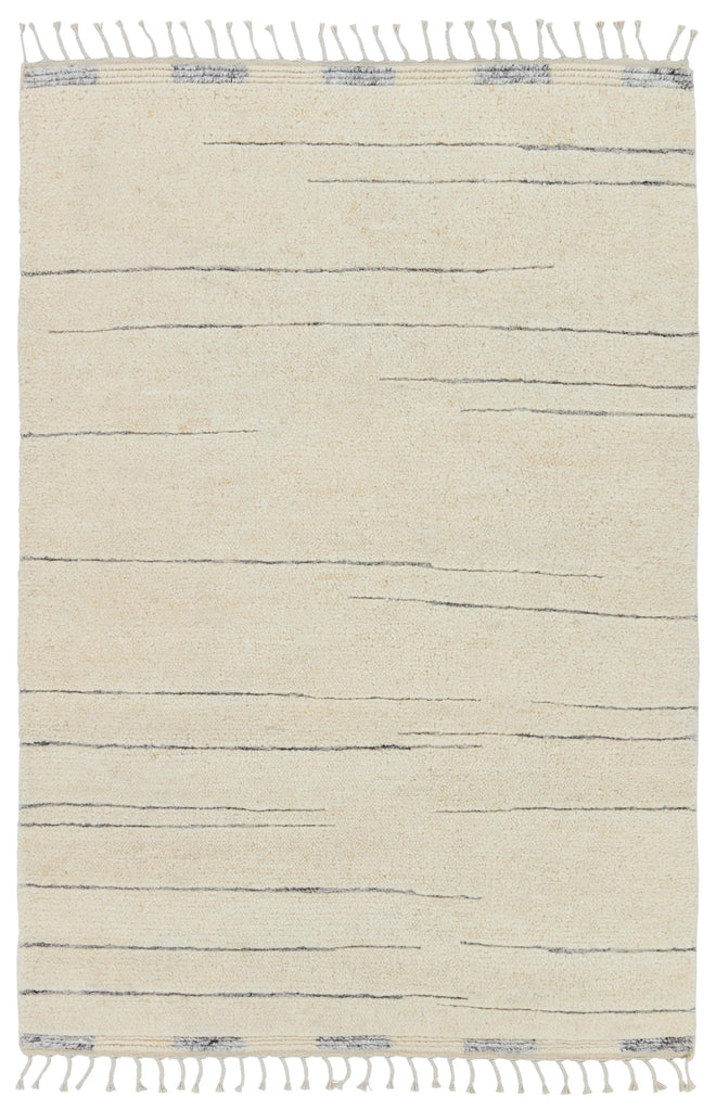 Jaipur Living Furrow Hand-Knotted Striped Cream/ Gray Area Rug (8'X10')