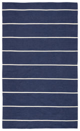 Jaipur Living Lanai Corbina Stripes Dark Blue / Ivory 2' x 3' Rug