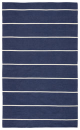 Jaipur Living Corbina Indoor/ Outdoor Striped Dark Blue/ Ivory Area Rug (2'X3')