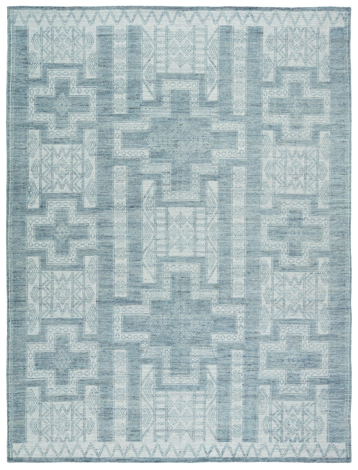 Jaipur Living Cirus Hand-Knotted Geometric Blue/ Ivory Area Rug (10'X14')