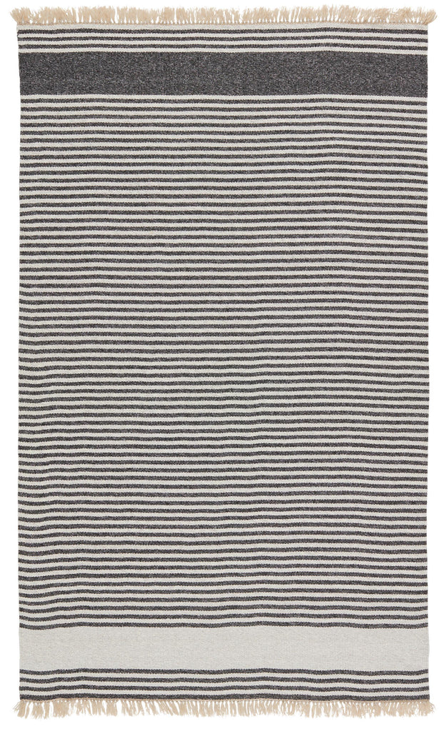 Jaipur Living Morro Bay Strand Stripes Dark Gray / Beige 4' x 6' Rug