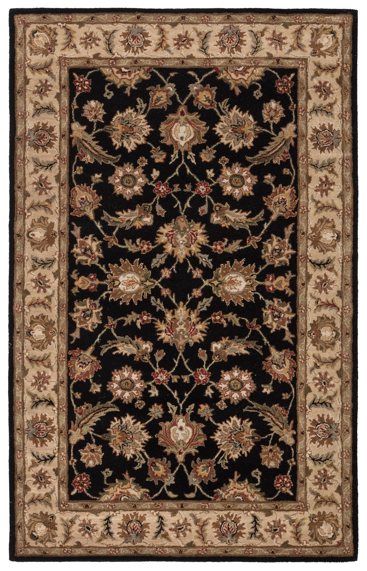 Jaipur Living Selene Handmade Floral Black/ Beige Area Rug (10'X14')