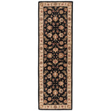 Jaipur Living Selene Handmade Floral Black/ Beige Runner Rug (2'6"X10')