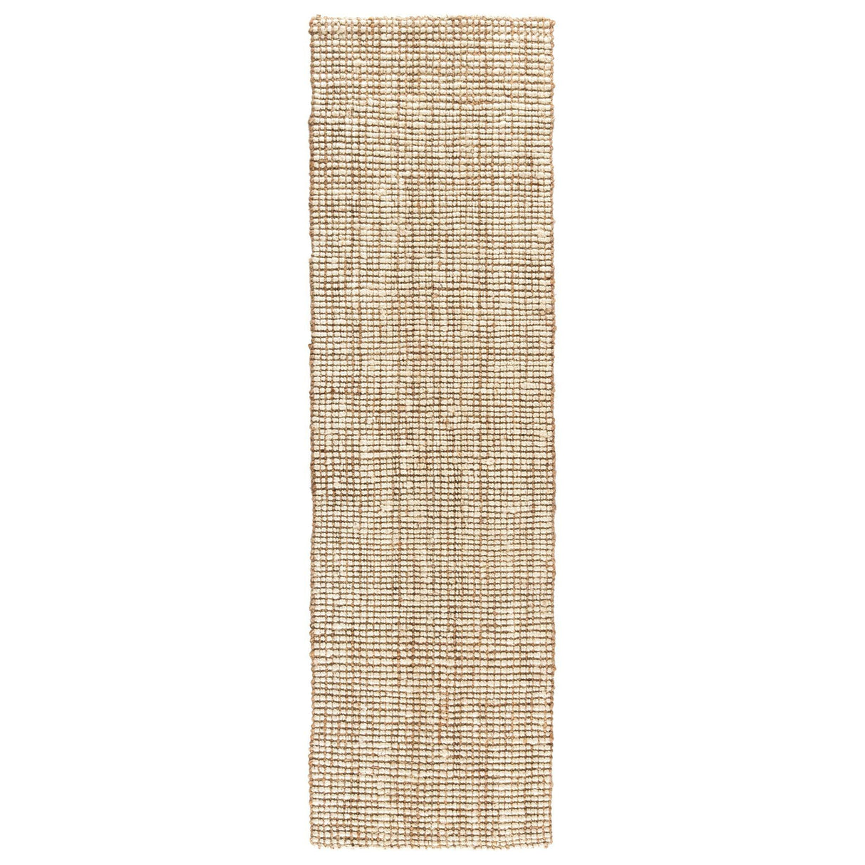Jaipur Living Naturals Lucia Mayen Solid White / Tan 2'6" x 9' Rug