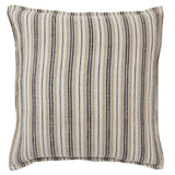Jaipur Living Lucien Striped Dark Brown/ Cream Down Pillow (20" Square)