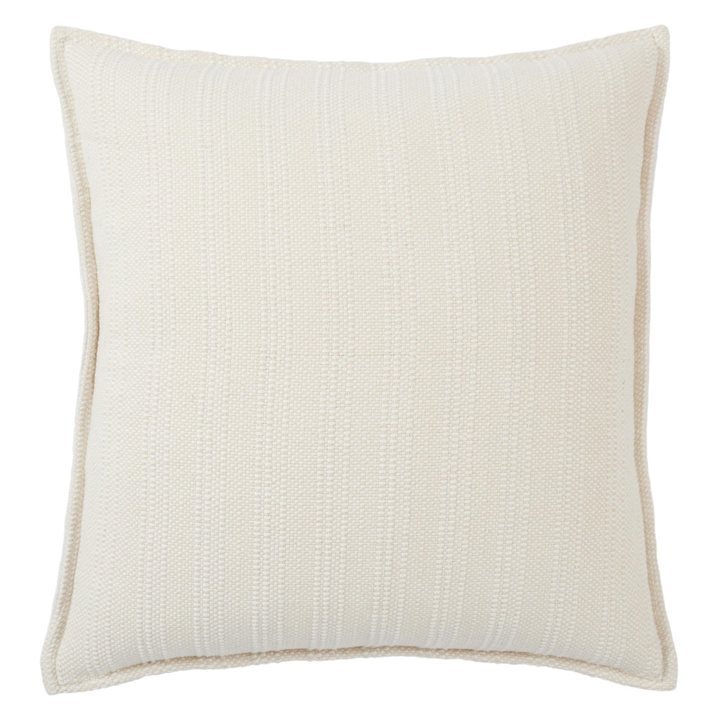 Jaipur Living Ove Striped Cream/ Ivory Down Pillow (22" Square)