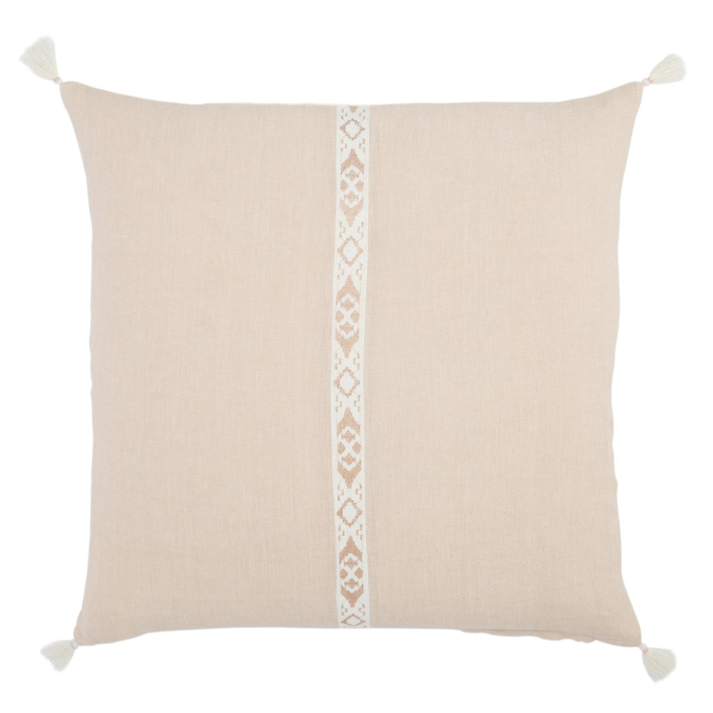 Jaipur Living Joya Tribal Blush/ Ivory Pillow Cover (22" Square)