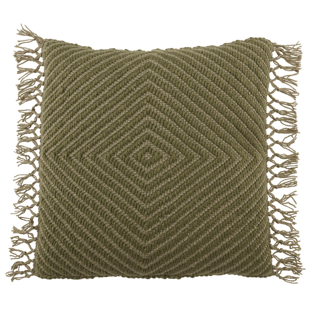 Jaipur Living Tallis Maritima Geometric Green 20" x 20" Pillow