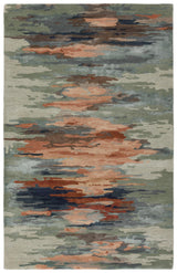 Jaipur Living Genesis Ryenn Abstract Sage / Peach 8' x 11' Rug