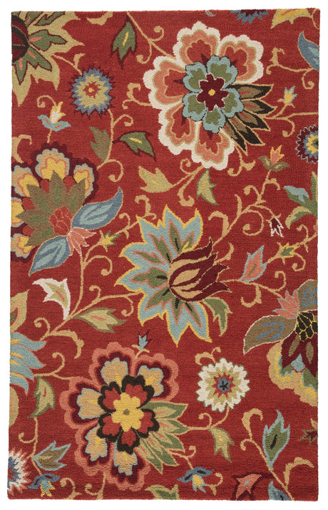 Jaipur Living Hacienda Zamora Floral Red / Multicolor 8' x 10' Rug