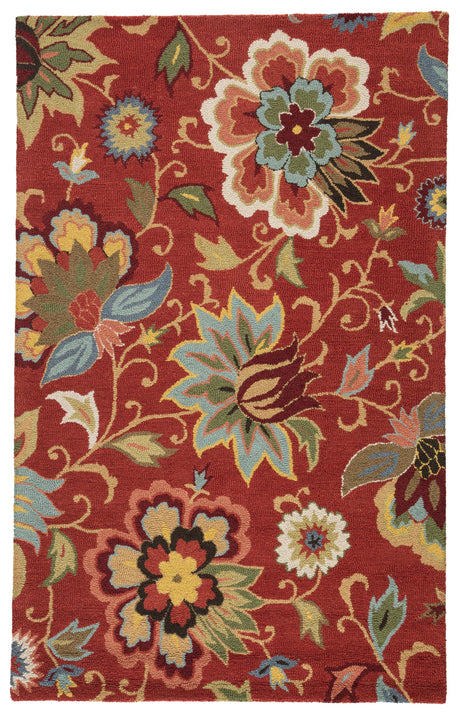 Jaipur Living Zamora Handmade Floral Red/ Multicolor Area Rug (8'X10')
