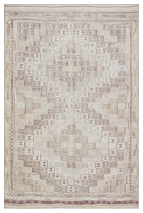 Kate Lester + Jaipur Living Davina Tribal Beige/ Burgundy Area Rug (5'X7'6")