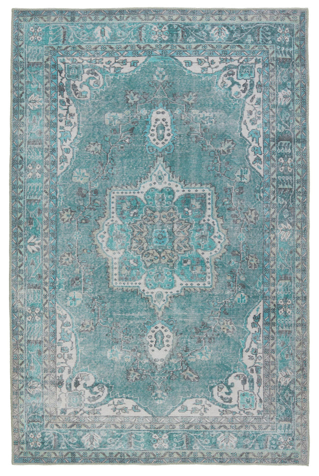 Jaipur Living Harman Tamara Medallion Teal / Green 9' x 12' Rug