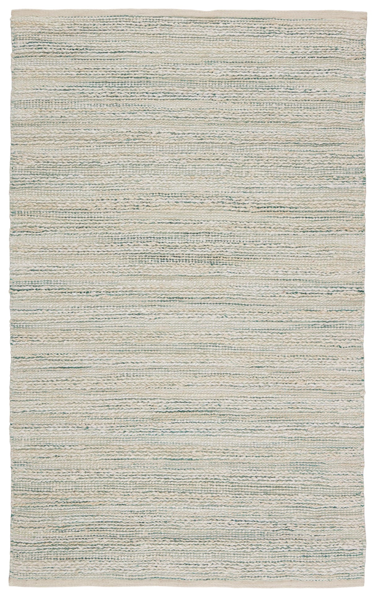 Jaipur Living Canterbury Natural Striped White/ Turquoise Area Rug (8'X10')
