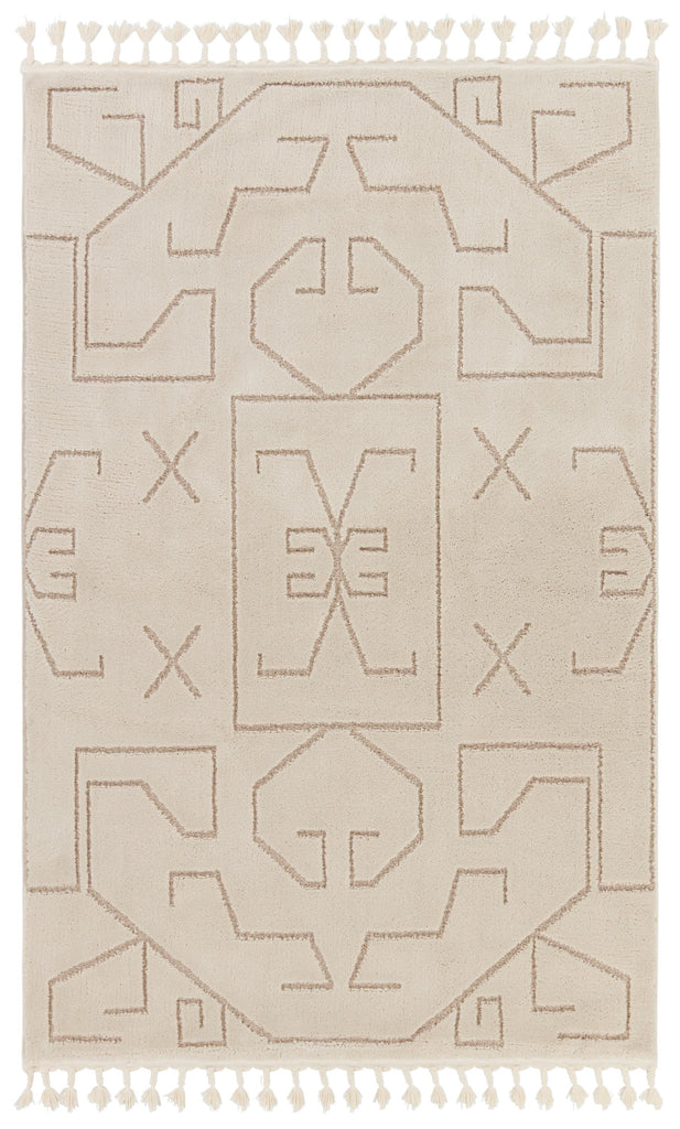 Vibe By Jaipur Living Cree Geometric Ivory/ Beige Area Rug (6'3"X9'6")