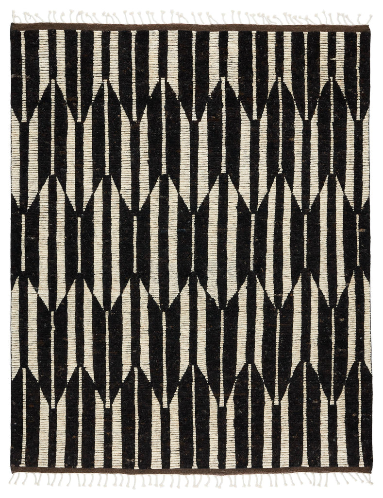 Jaipur Living Quest Hand-Knotted Geometric Dark Brown/ Ivory Area Rug (8'X10')