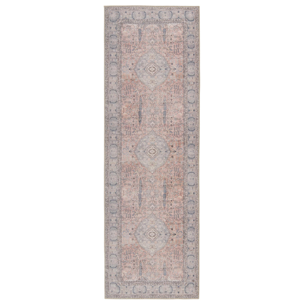 Jaipur Living Kadin Medallion Pink/ Blue Runner Rug (2'6"X7'6")