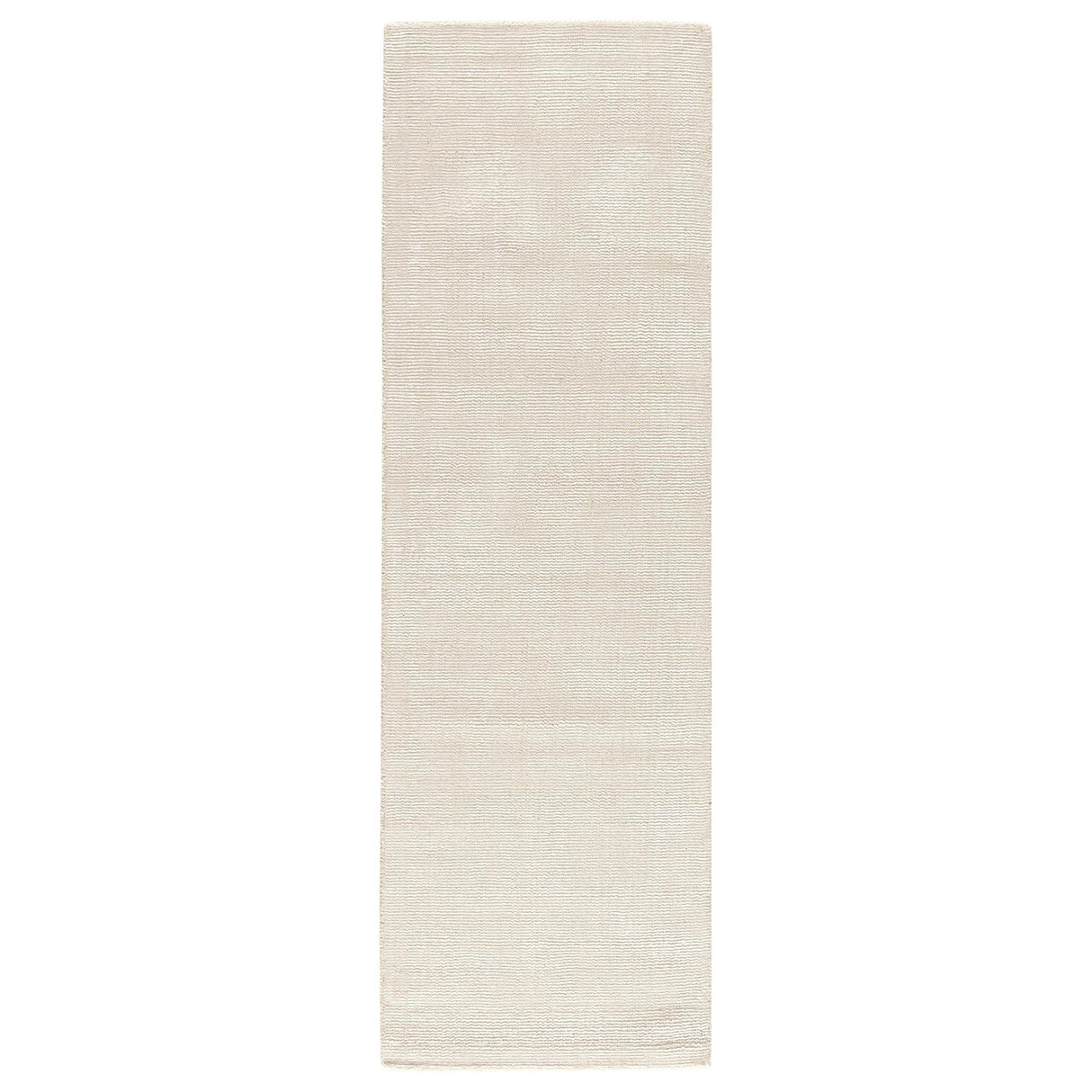 Jaipur Living Konstrukt Kelle Solid White / Beige 2'6" x 8' Rug