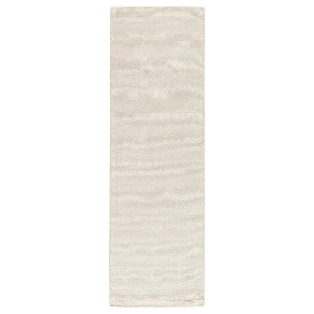 Jaipur Living Konstrukt Kelle Solid White / Beige 2'6" x 8' Rug