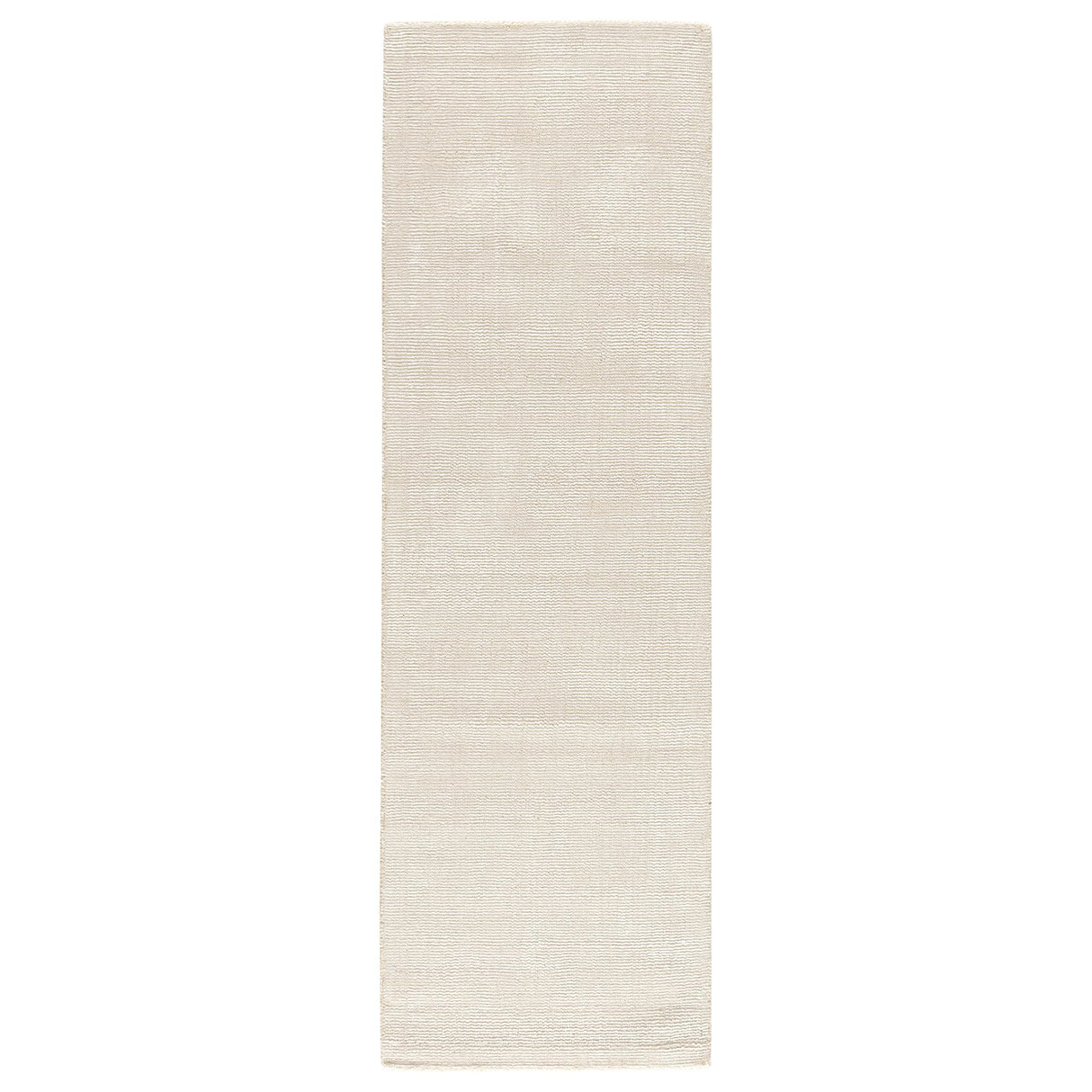 Jaipur Living Kelle Handmade Solid White/ Beige Runner Rug (2'6"X8')