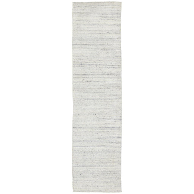 Jaipur Living Madras Vassa Solid White / Gray 3' x 12' Rug