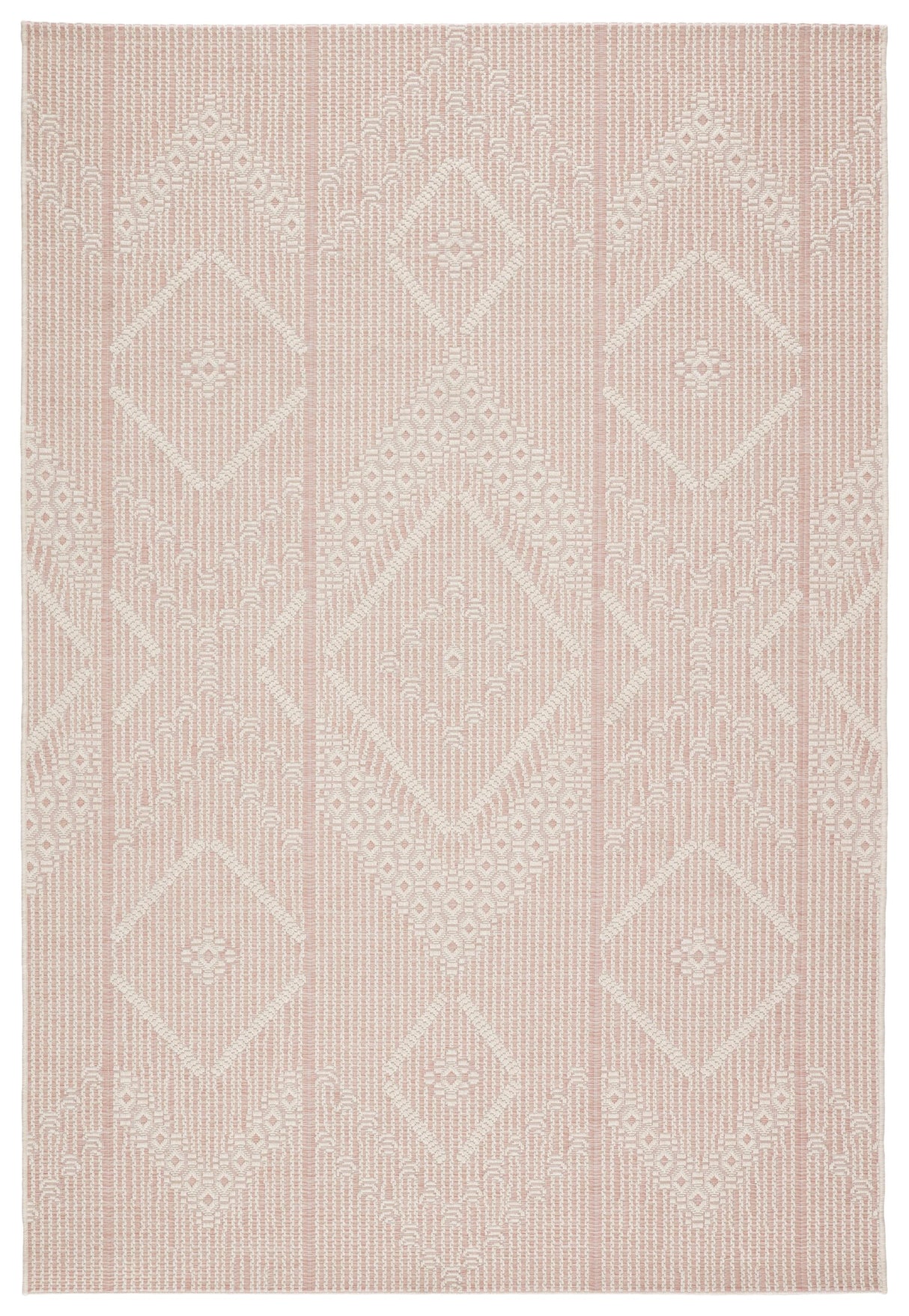 Jaipur Living Shiloh Indoor/ Outdoor Tribal Light Pink/ Cream Area Rug (4'X5'7")