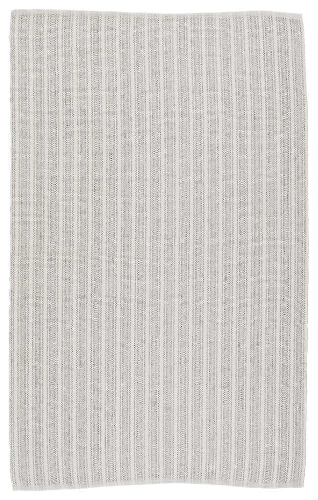 Jaipur Living Elis Indoor/ Outdoor Striped Light Gray/ Ivory Area Rug (10'X14')