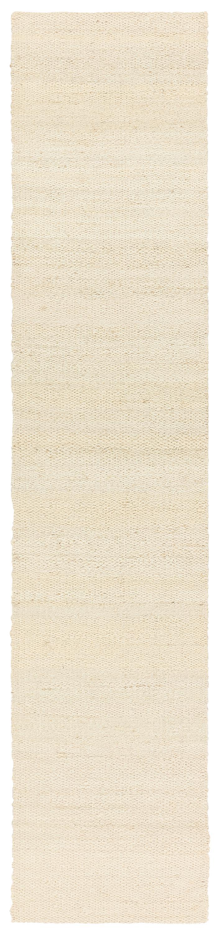 Jaipur Living Naturals Tobago Hutton Solid White 2'6" x 12' Rug