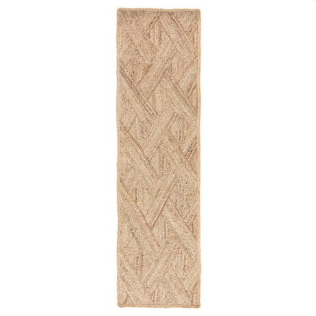 Jaipur Living Naturals Tobago Vero Trellis Beige 2'6" x 9' Rug