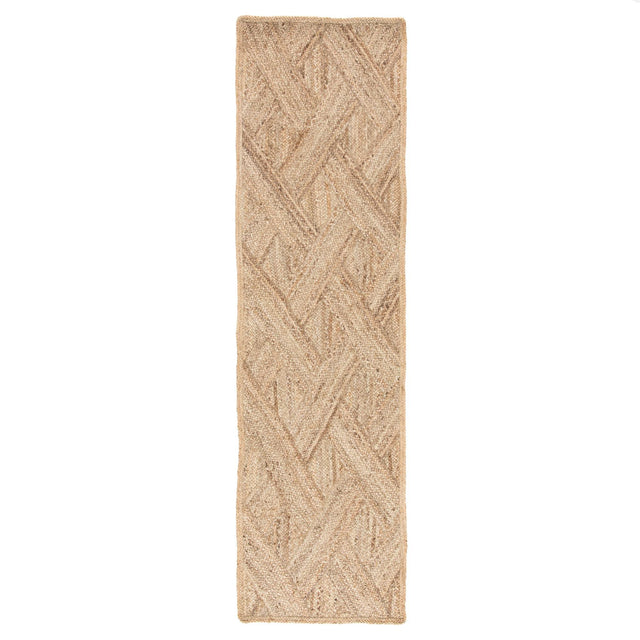 Jaipur Living Naturals Tobago Vero Trellis Beige 2'6" x 9' Rug