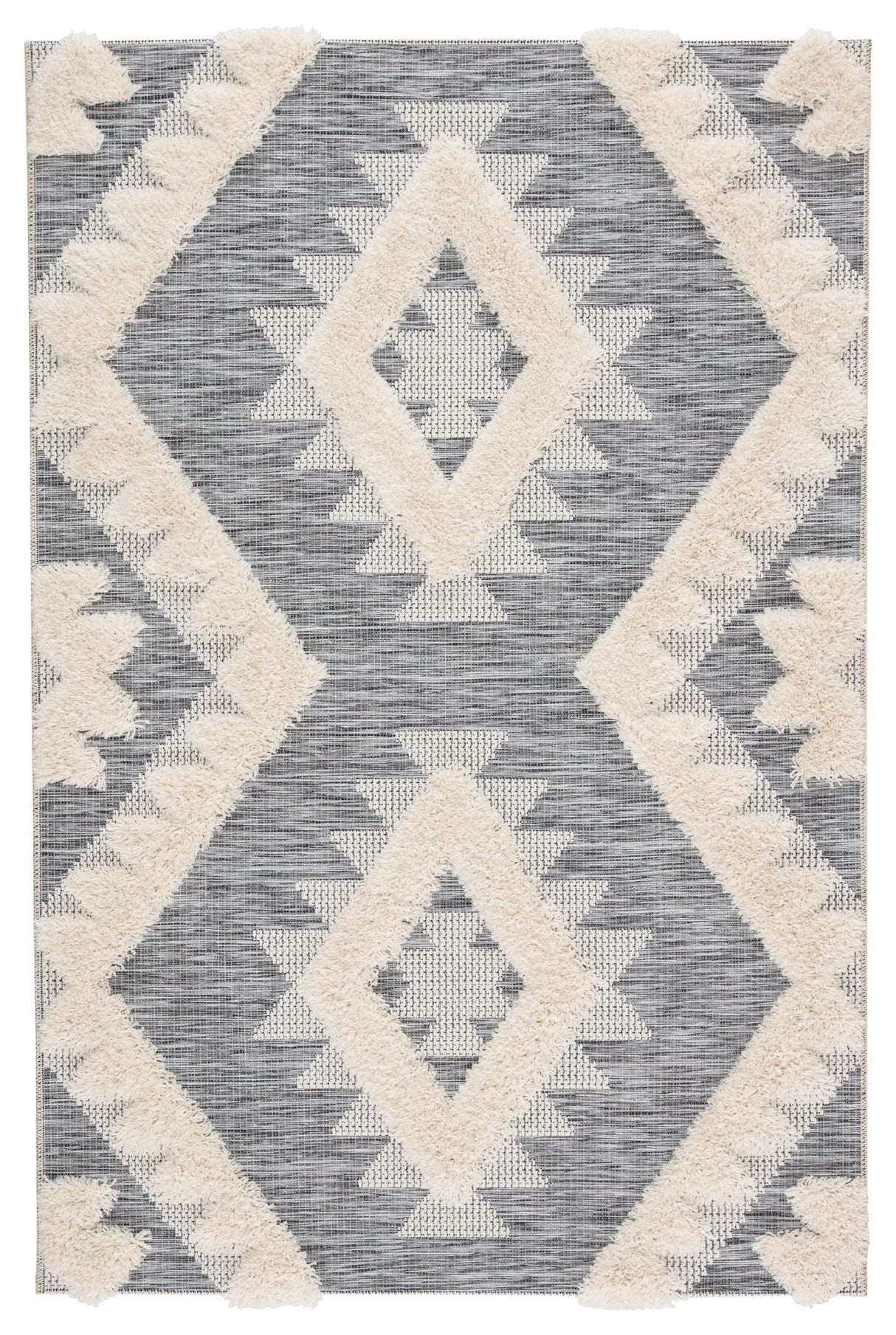 Jaipur Living Parades Makaya Geometric Gray / Cream 4' x 5'7" Rug