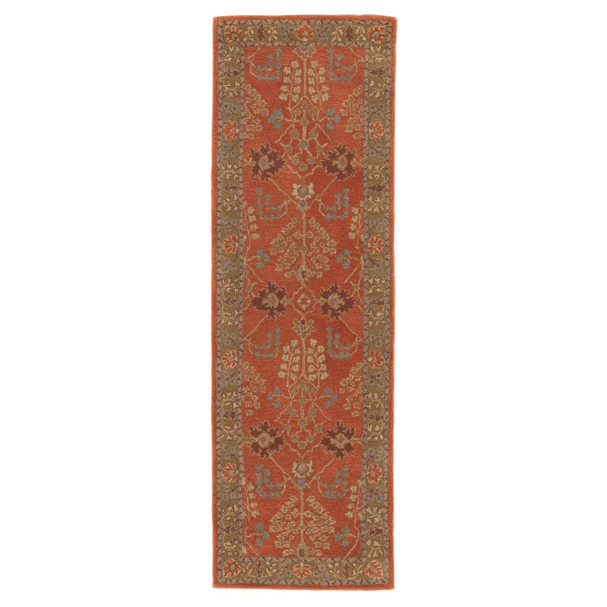 Jaipur Living Poeme Chambery Floral Orange / Brown 2'6" x 8' Rug