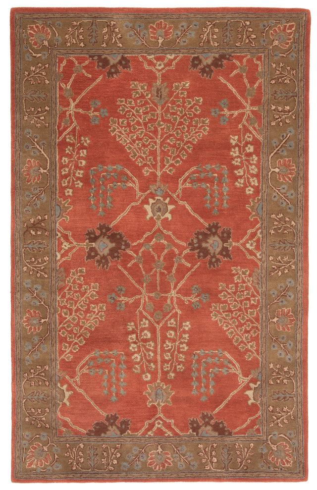 Jaipur Living Poeme Chambery Floral Orange / Brown 5' x 8' Rug