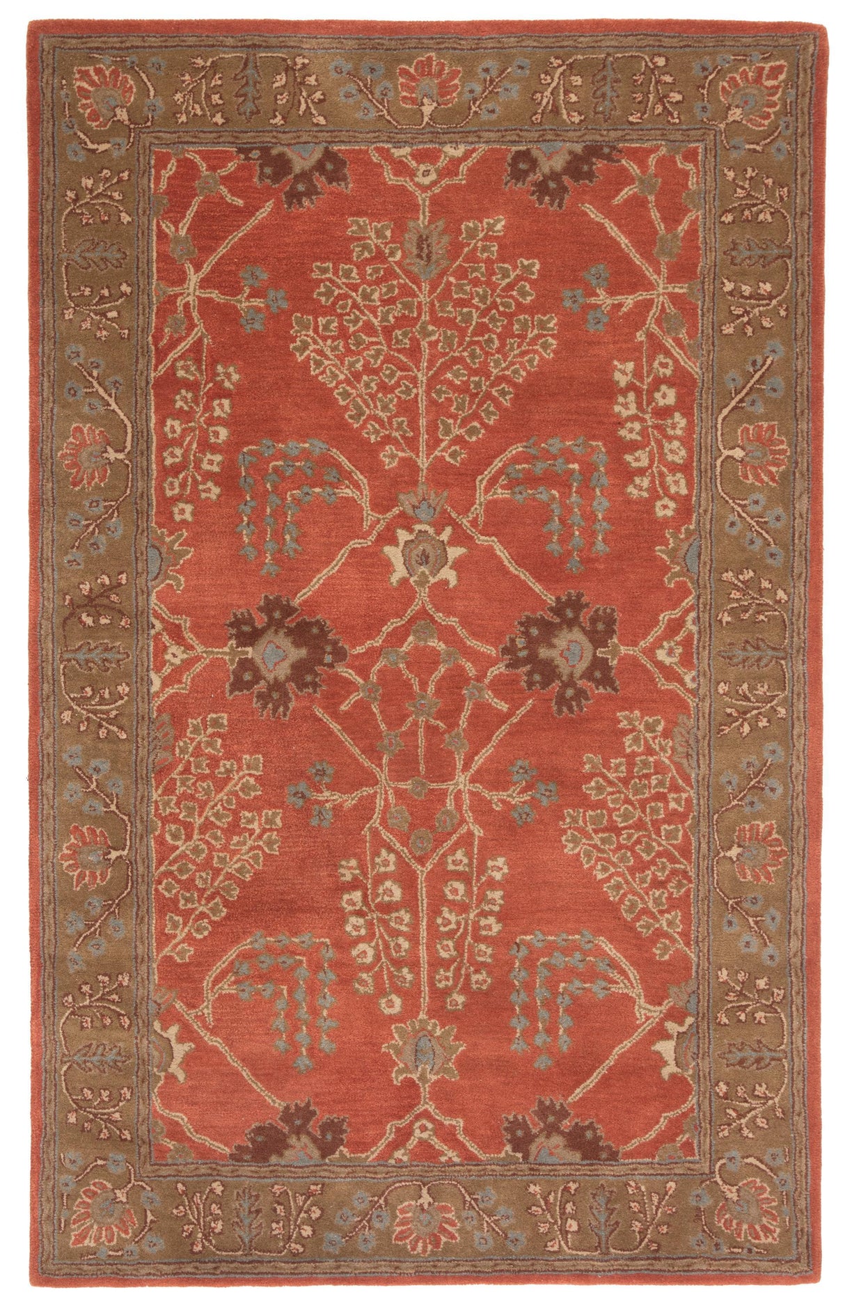 Jaipur Living Poeme Chambery Floral Orange / Brown 9' x 12' Rug
