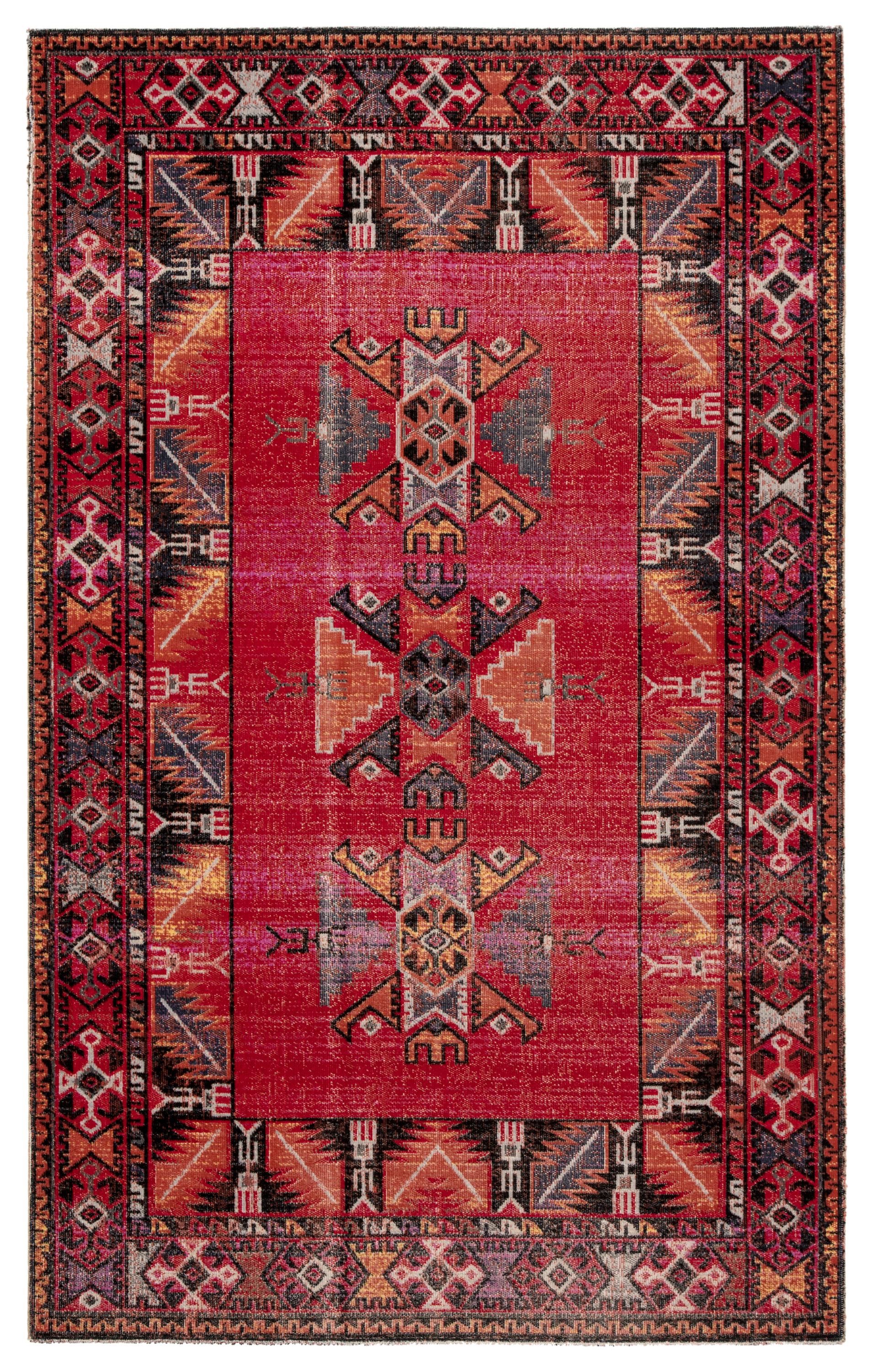 Jaipur Living Paloma Indoor/ Outdoor Tribal Red/ Black Area Rug (5'3X7'6)