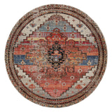 Jaipur Living Cicero Indoor/ Outdoor Medallion Multicolor/ Orange Round Area Rug (5'11" Rnd)