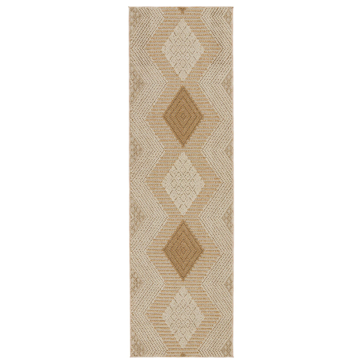 Jaipur Living Reyes Indoor/ Outdoor Trellis Beige/ Light Brown Runner Rug (2'6"X8')