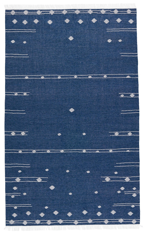 Jaipur Living Revelry Calli Geometric Blue / White 5' x 8' Rug