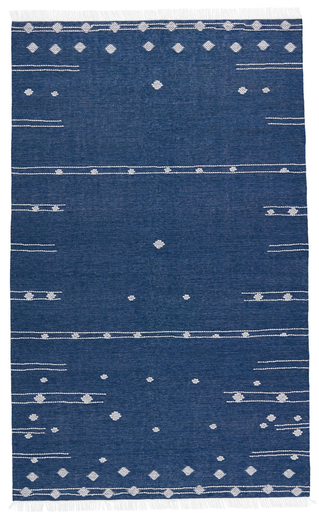 Jaipur Living Revelry Calli Geometric Blue / White 5' x 8' Rug