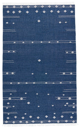 Jaipur Living Calli Indoor/ Outdoor Geometric Blue/ White Area Rug (7'6"X9'6")