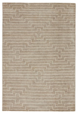Jaipur Living Alloy Handmade Striped Light Taupe/ White Area Rug (8'X11')