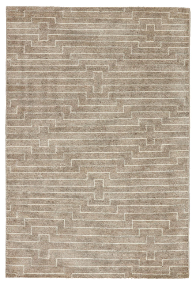 Jaipur Living Satellite Alloy Stripes Light Taupe / White 9' x 13' Rug