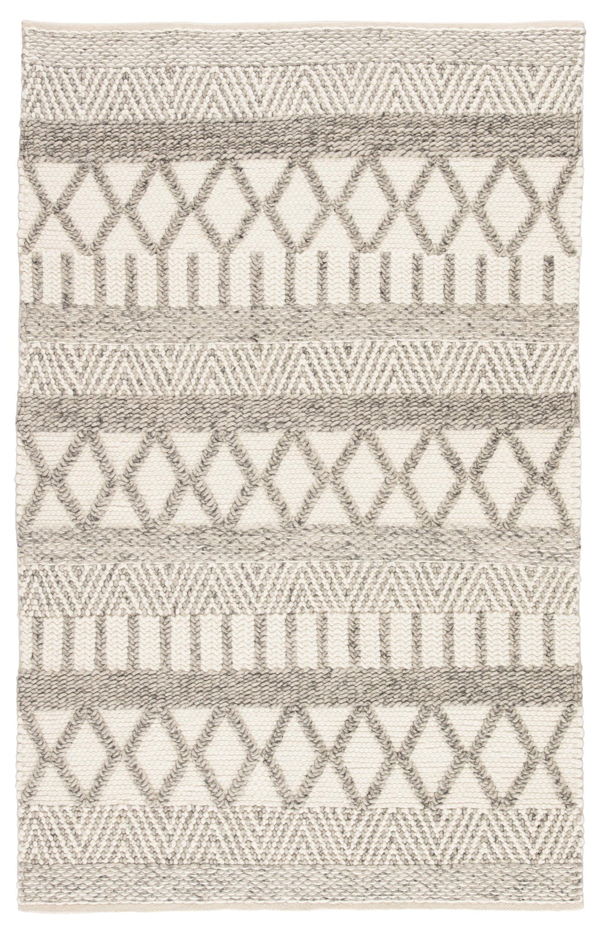 Jaipur Living Scandinavia Dula Sandhurst Geometric Gray / White 5' x 8' Rug
