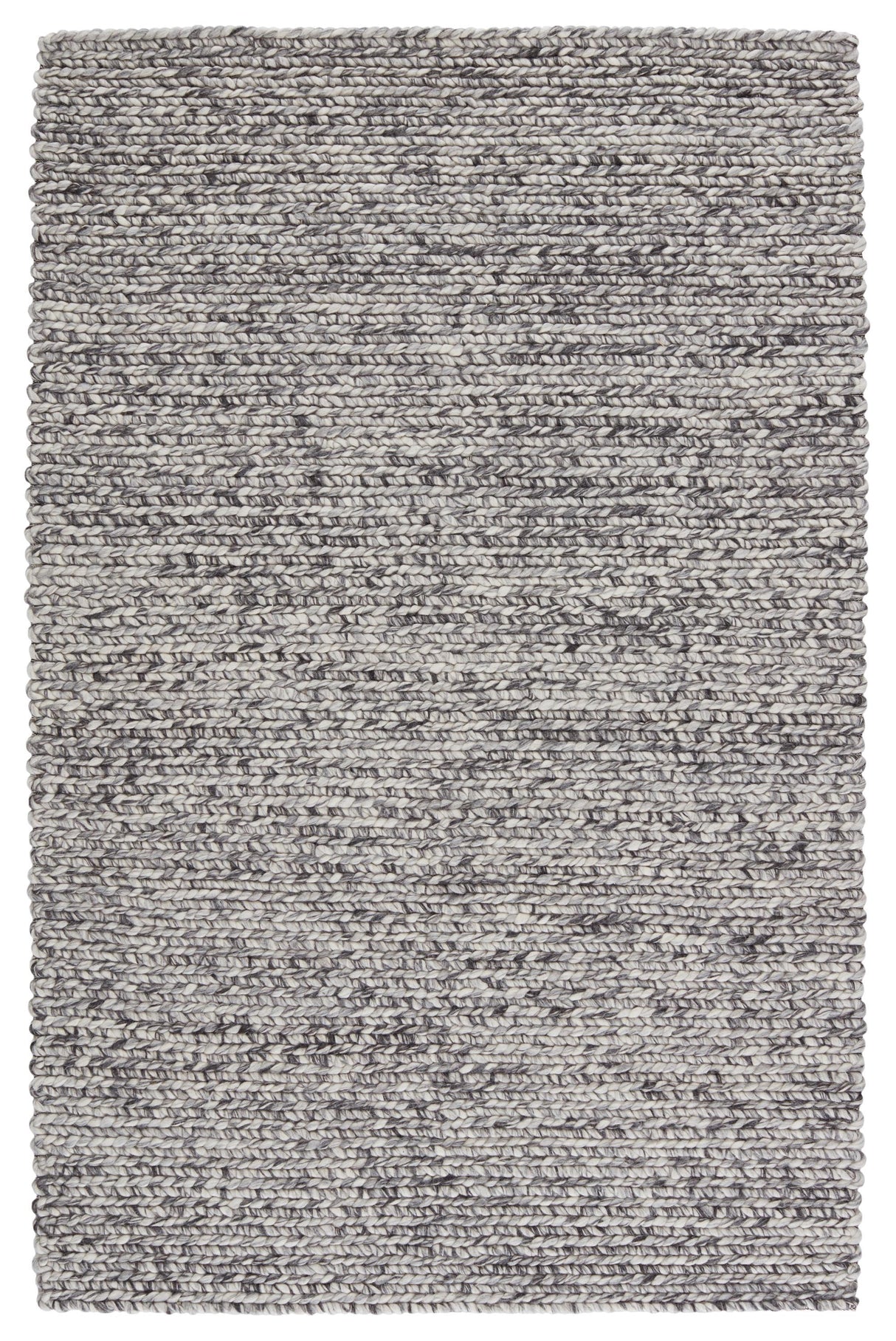 Jaipur Living Scandinavia Dula Braiden Solid Gray / Ivory 9' x 12' Rug